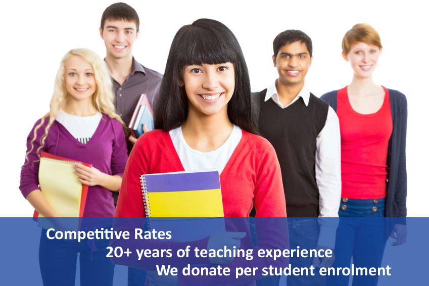 Group of happy students